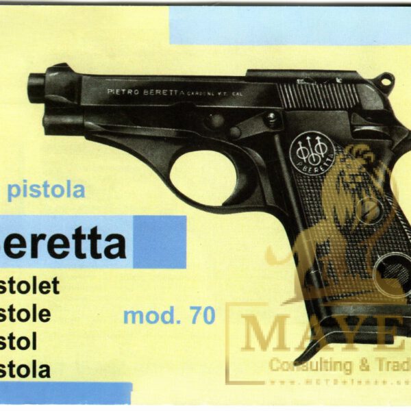 Beretta Model 70 Pistols Owner's Manual